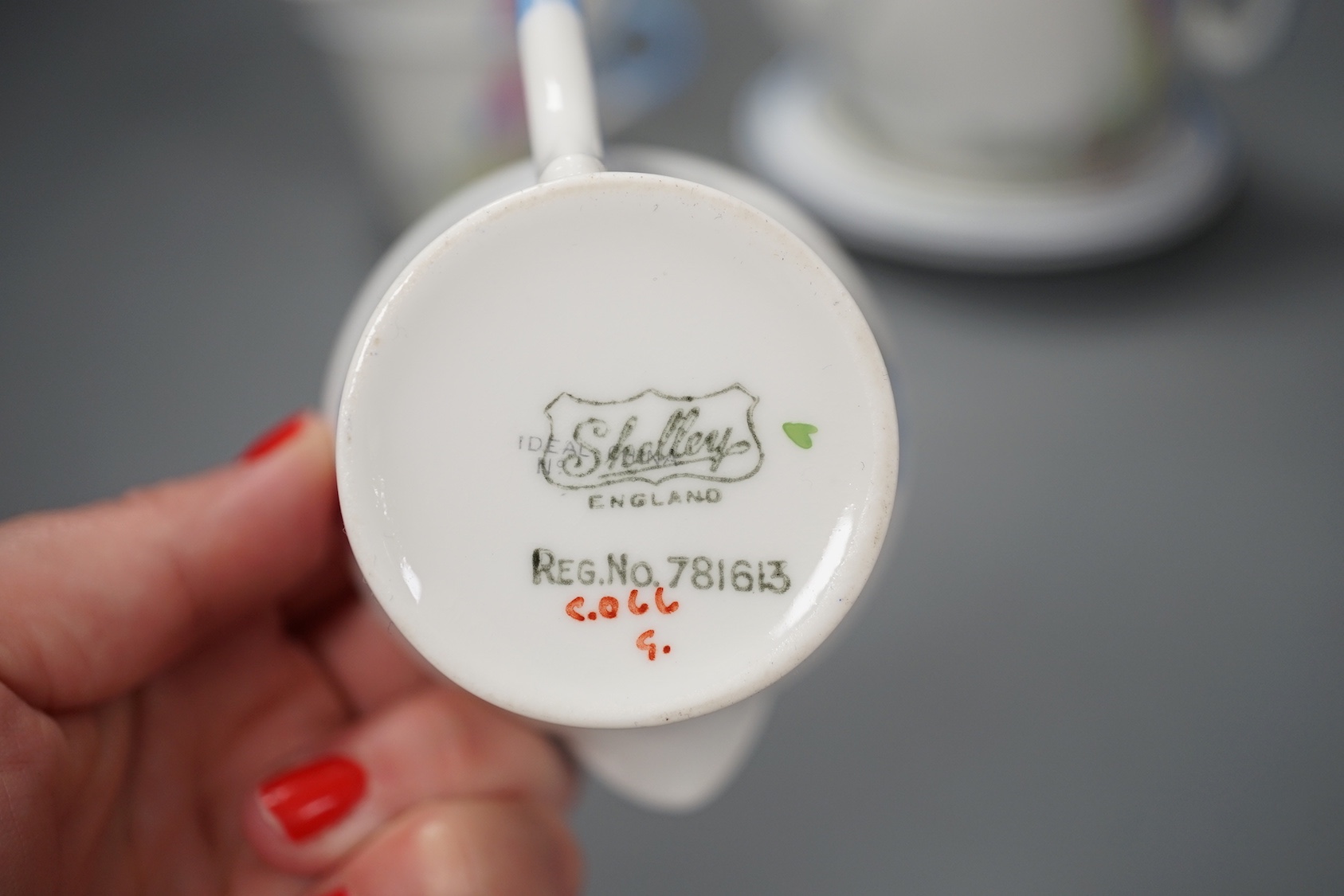 A Shelley Regent Shaped WR066 tea set for two